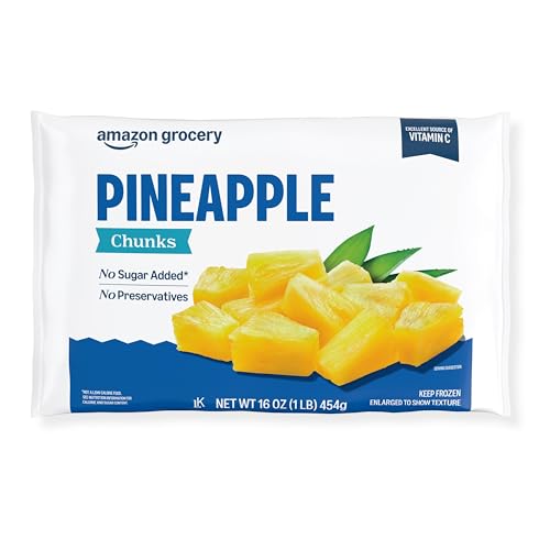 Amazon Grocery, Pineapple Chunks, 16 oz, Frozen (Previously Amazon Fresh, Packaging May Vary)