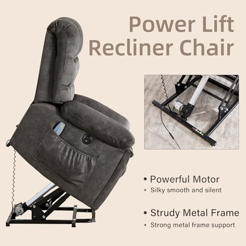 Sillón eléctrico reclinable plegable gris oscuro miniatura 7