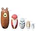 Russian Nesting Dolls Animal Bear Matryoshka Dolls Stacking Wooden Handmade Matryoshka Dolls 5 Piece Cute Cartoon Animal Pattern, Great Toy Gift for Girls Boys' Birthday or Home Decoration（Brown Bear)