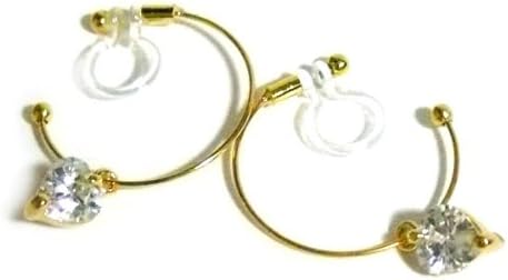 Amazon イヤリング ノンホールピアス 樹脂イヤリング フープハート Y70 058 ジュエリー イヤリング 通販