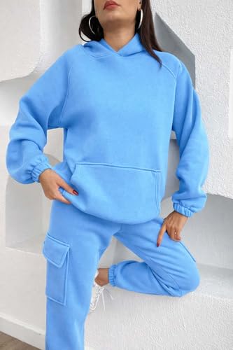 Image of KOTTY Women's Fleece Tracksuit | Comfortable Winter Coordset with Joggers & Hoodie | Soft Workout Wear for Walking, Trekking & Gym