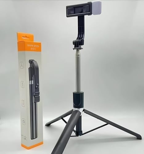 Image of NEXSA R1S-L Mini LED Fill Light Tripod Selfie Stick 155CM 61Inches 3 in 1 Multifunction Aluminium for Vlogging /Photography /Videography for All Mobile Smartphones (Multicolor)