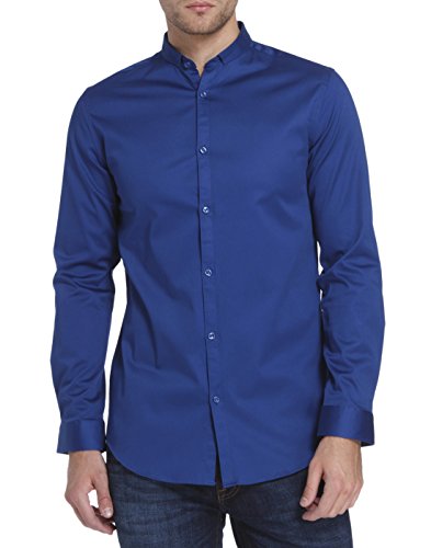 Image of Jack & Jones Men's Black Slim Fit Opaque Casual Shirt