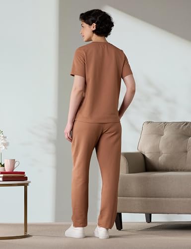 Image of Amazon Brand - Symbol Women's T-Shirt & Pant Set | Regular Fit (Available in Plus Sizes)
