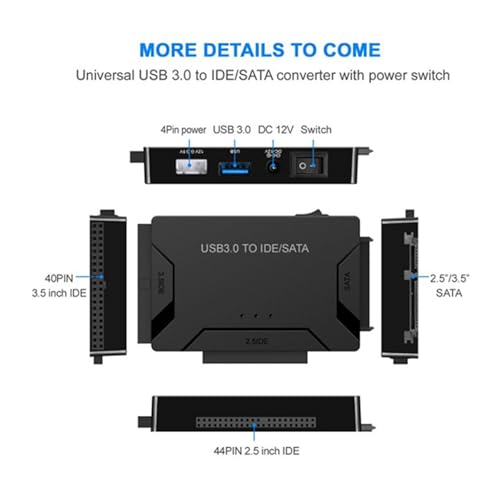 Cable adaptador conversor USB 3.0 a SATA IDE para disco duro miniatura 6