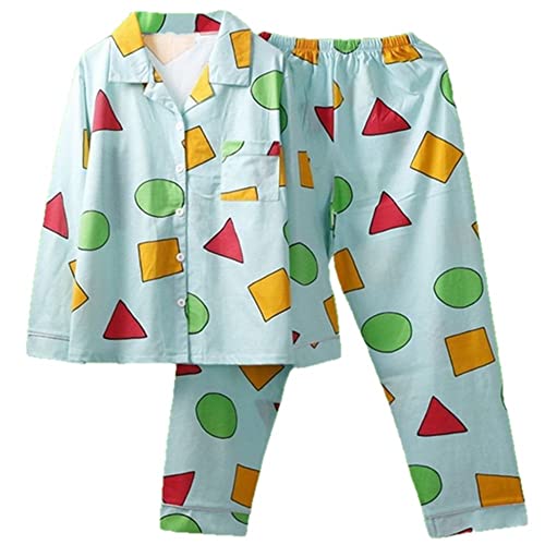 Man Woman Pajamas Set Sinchan Summer Short Sets Couples Girl