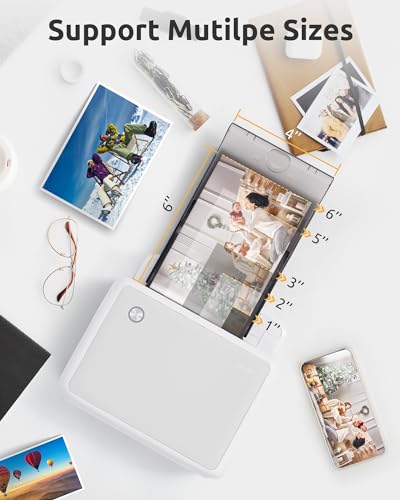 HPRT 4x6 Photo Printer, Instant Full Color Photo Printer for Phone/Laptop/MacBook, AR Video Printing, Thermal Dye Sublimation (10 Sheets Photo Paper Included)