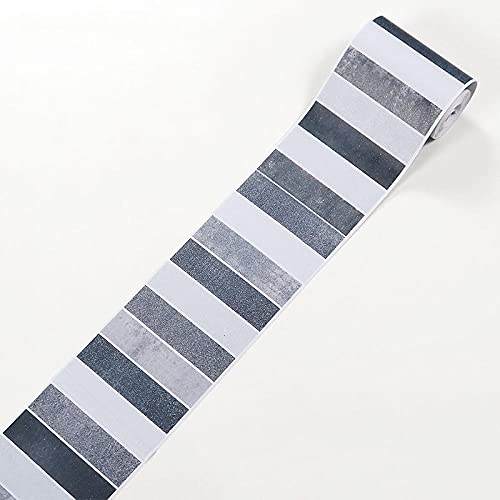 Bordure de papier peint Barres verticales grises Décoration murale amovible Frise Murale Autocollant Papier Peint Autocollant imperméable en PVC Plinthe Autocollant 10X300CM