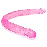 Can Enhance The Relationship Between Couples, for Night Games Soft Silicone Material Double Headed Silicone Suction Cup Realistic Classic Dick Wand for Women 16.5 inches