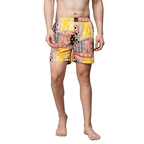 Image of Urban Scottish Ultra-Comfortable Men's Boxer Pants (Pack of 2), 100% Cotton With Stylish Print, Soft & Stretchy Elastic Waist Band, Dynamic Movement & Hardwearing Stitching, Breathable Gentle Snug Fit