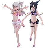 Xinchangda 2 figuras de Illyasviel von Einzbern Miyu Edelfelt ilustración traje de baño niña figura posición de pie PVC modelo 20 cm pintura original figura coleccionable adornos decoración escritorio