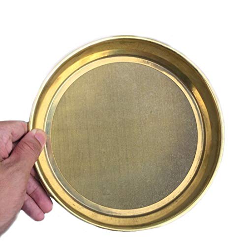 SPUZZO Große Gartensieb, Kupfer-Bodensieb groß für Labortest-Gartenarbeit - Doppelschicht / 20 cm (Color : 200-299 mesh)