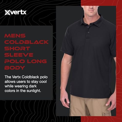 Vertx Mens Tactical Polo Shirt, Camiseta Polo de Manga Corta, Transpirable y de Secado Rápido, Rendimiento al Aire Libre, Corte Relajado miniatura 2