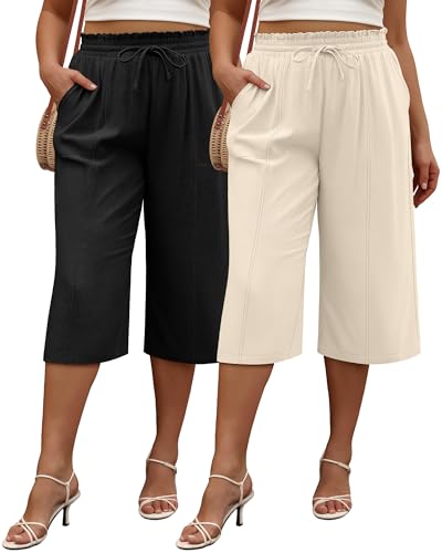Pantalon capri en lin léger idéal pour vos journées de vacances