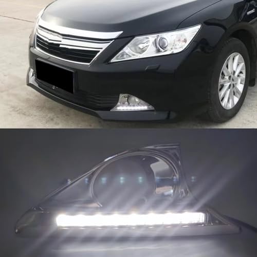 LED DRL Camry 2012-2014 soluciona faros opacos con luz diurna y cubierta cromada nueva 6