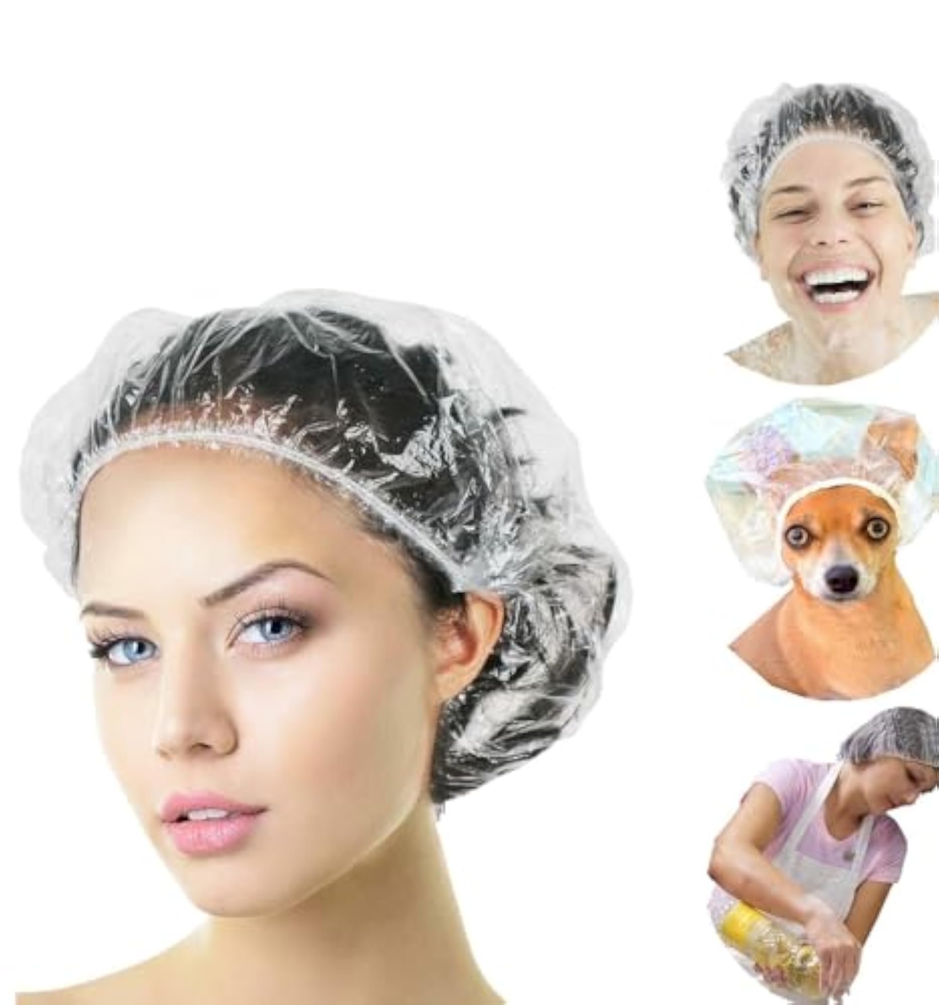 Disposable Shower Caps, Multi-Purpose Thickening Elastic Bath Cap