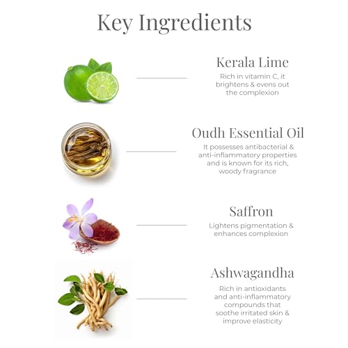 Image of Forest Essentials- After Shower on Wet Skin, After Bath Oil Lime Saffron Oudh||