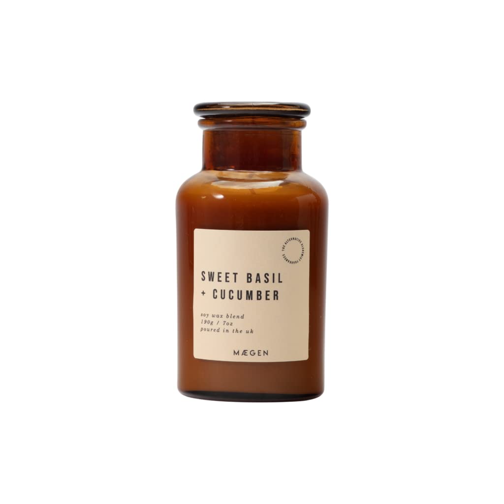 Maegen Alchemist 9oz Candle in a Jar - Sweet Basil & Cucumber