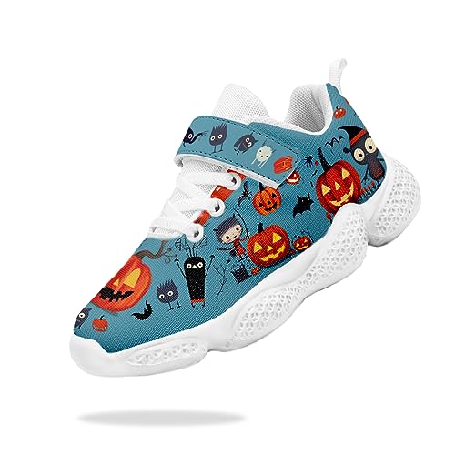 Hetios Halloween Kids Athletic Shoes for Boys Girls Knit Breathable Running Sneakers