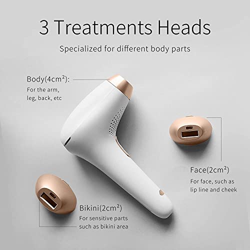 COSBEAUTY At-Home IPL Hair Removal for Women and Men, Painless Laser Permanent Hair Removal Device, FDA Cleared, At Home Use for Armpits Back Legs Arms Face Bikini Line,3 Treatments Heads - Thumbnail 7