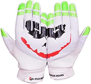 LYCOS GEARS Joker Receiver Youth Football Gloves (New-Improved) (Youth-XL)