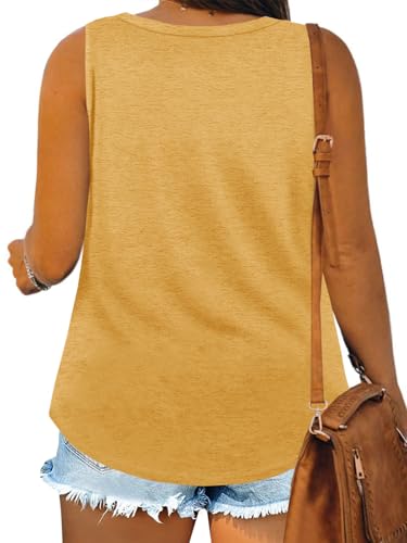 Image of Plus Size Tank Tops for Women Summer Sleeveless Tops Loose Fit Tunic Tanks
