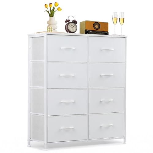8-Drawer Dresser for Bedroom, Anti-Tip Tall Storage Organizer Chest of