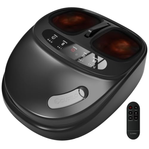 Image of CuPiLo Foot Massager with Heat & Scented Tablets, 2026 Upgraded, Shiatsu Feet Massager for Neuropathy & Plantar Fasciitis, Remote Control & 5 Levels Compression, Gifts for Women Men