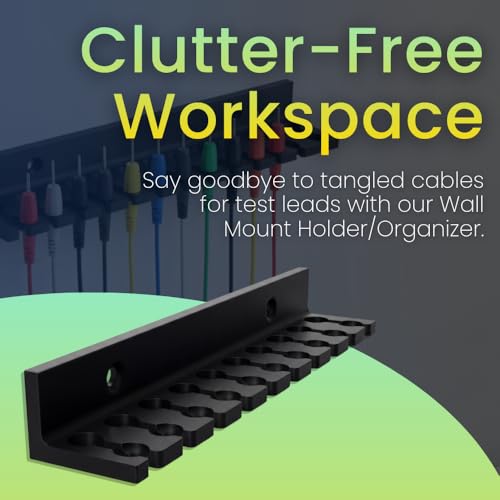 Image of Wall Mount Test Leads Probe, Banana Cables Organizer for Tidy and Efficient Cable Hangers for Test Leads, Easy Access for Increased Productivity and Lead Management