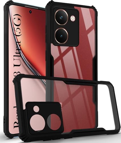 Image of Jkobi Back Cover Case for Realme P3 Ultra (Shockproof with Polycarbonate Clear Panel | Professional Black)