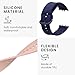 kwmobile Straps Compatible with Samsung Galaxy Fit 3 Straps - 2x Replacement Silicone Watch Bands - Dark Blue/Dusty Pink