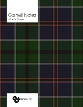 Paperback Cornell Notes: Scottish Tartan Cover - Best Note Taking System for Students, Writers, Conferences. Cornell Notes Notebook. Large 8.5 Book