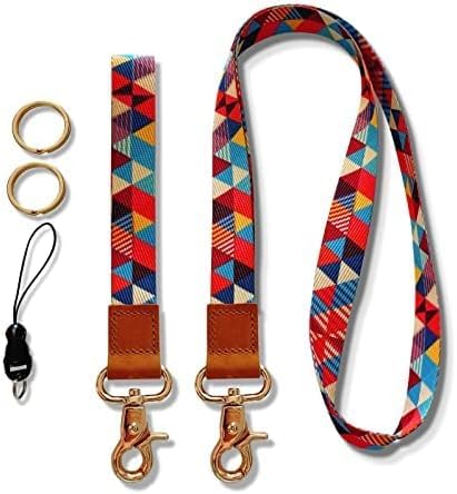 Lanyard for Keys, Neck Lanyard, Neck Strap Keychain, Wristlet Strap Key Chain Holder for Men and Women, Apply to Key Chain, Cell Mobile Phone, Id Badge, Card Holder (2 Pack)