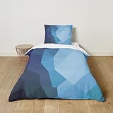 DESIGN À FERMETURE ÉCLAIR : la fermeture éclair cousue cachée facilite l'enfilage et le retrait rapides de la parure de lit. La housse de coussin est comme une enveloppe, pas de fermeture éclair ou de boutons. 4 bandes d'angle dissimulées empêchent la couette de glisser.