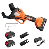 DOMINOX 18V Electric PVC Pipe Cutter with 2 2.0Ah Rechargeable Batteries, Max Cuts up to 1-1/2' (38mm), Electric Cutter Tool with 2 SK5 Teflon Blade for PVC, PPR, PE, PEX