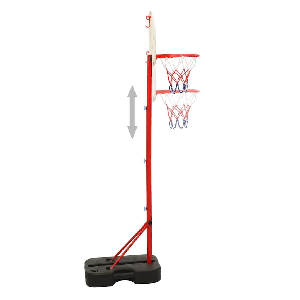 Juego de baloncesto portátil ajustable de 138,5 a 166 cm con cesta, red y pelota para niños, juguete deportivo al aire libre e interior, con soporte para jardín, entrenamiento y ejercicio