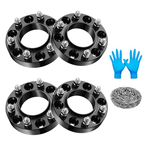 Image of BDFHYK 6x139.7mm Wheel Spacers 1.25 inch 6x5.5 Hubcentric Wheel Spacer Compatible with 21-23 Bronco,11-23 Ranger, Forged 6 Lug Wheel Adapters M12x1.5 & 93.1mm Hub Bore, Set of 4
