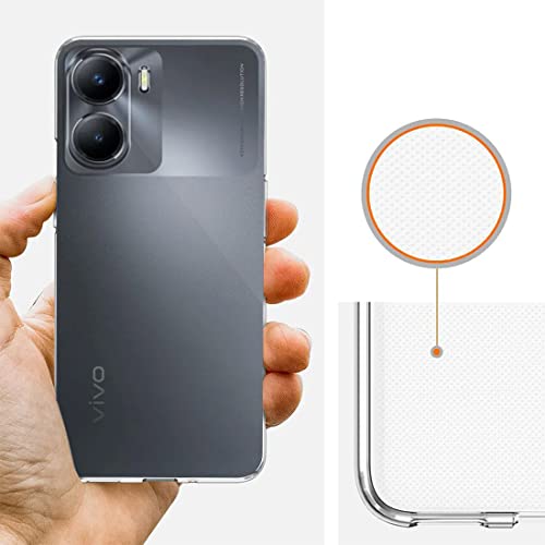 Image of Fashionury Soft Crystal Clear Back Case Cover for Vivo Y56 | Shockproof Design | Camera Protection Bump | Clear Back | Case Cover for Vivo Y56 (Transparent)