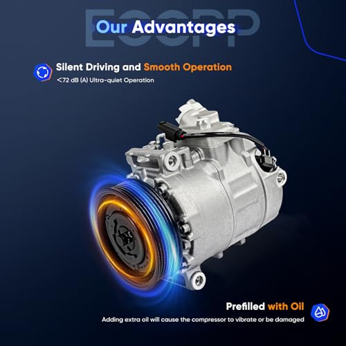 Image of ECCPP AC Compressor for BMW Z4 3.0L 2009-2016 for BMW X1 3.0L 2013-2015 | 2007-2013 Fit for BMW 335i 3.0L Fast Cooling A /C Compressor with Clutch