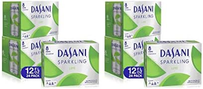 DASANI Sparkling Water Lime Zero Calories, 12 fl oz, (Lime 48 count)