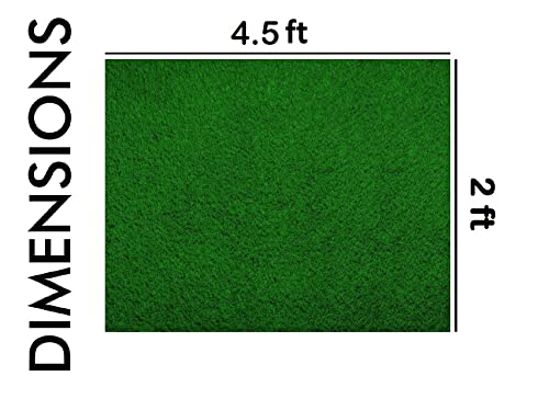 Image of Yellow Weaves 35 Mm High Density Artificial Grass Carpet Mat For Balcony, Lawn, Door (4.5 X 2 Feet), Green
