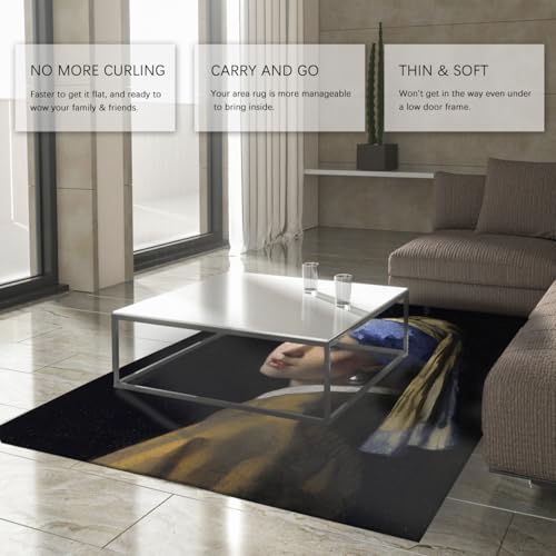 Tapis lavable en machine 100x150cm jaune moutarde antidérapant et doux