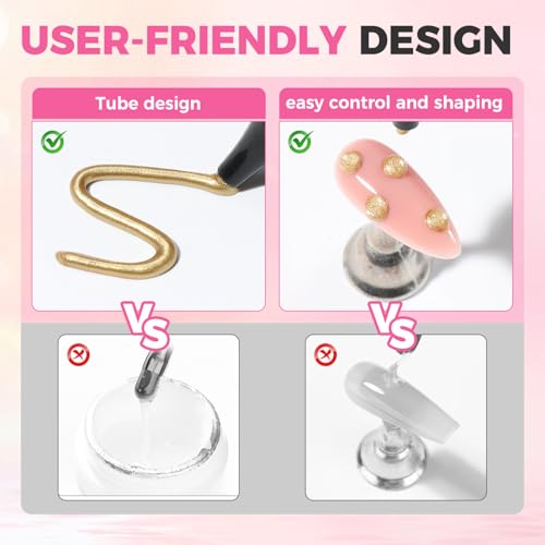 Image of UNA GELLA Metallic 3D Gel Nail Art Bronze Gold 15g No Wipe Sculpting Chrome Gel Nail Polish for Drawing, Molding, Charms and Gems Decoration Lamp Curing Needed