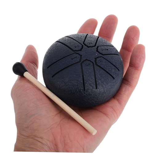 Mini Steel Tongue Drum azul 6 notas 3 pulgadas miniatura 7