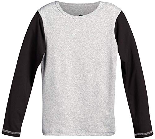 Black Bear Boys' Thermal Underwear Set - 2-Piece Performance Base Layer Long Sleeve T-Shirt And Long Johns Set, Size 12/14, Black/Charcoal #TOP4