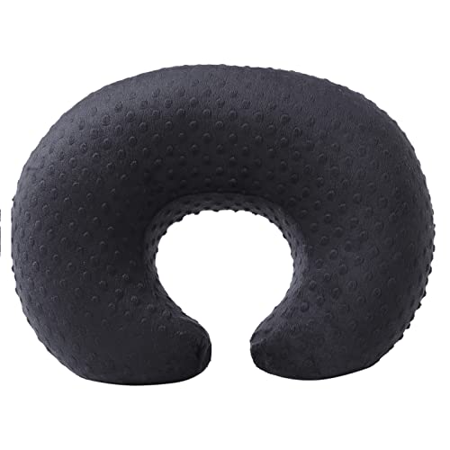 Image of Nursing Pillow Cover, Breastfeeding Pillow Slipcover Snugly Fits for Nursing Pillow for Baby Boys and Girls, Premium Quality Microfiber, Ultra Soft Comfortable (Black)
