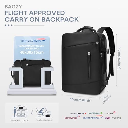 Mochila cabina impermeable BAGZY con USB para portátil 3