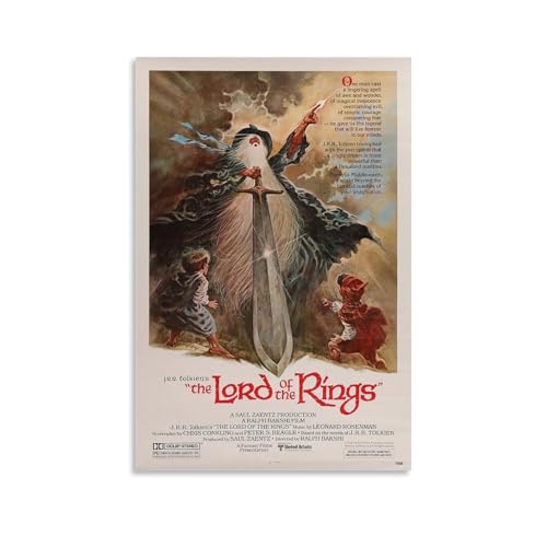 YRUAWRH Póster de El Señor de los Anillos para pared, lona estética, póster vintage, pintura decorativa para dormitorio, sala de estar, 30 x 45 cm, estilo sin marco