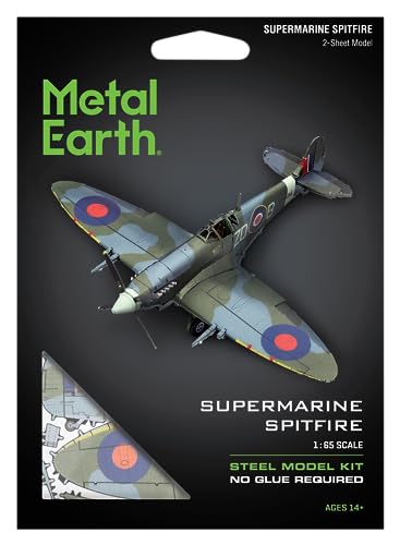 Metal Earth Supermarine Spitfire Color 3D Metal Model Kit Fascinations - Image 8