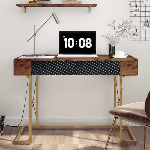 Bureau avec 2 tiroirs gain de place pour chambre et salon